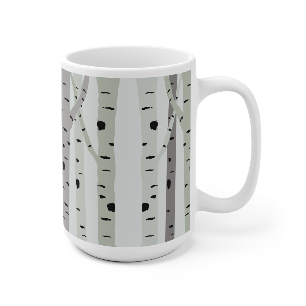 Björkträd mugg (mjukgrön)