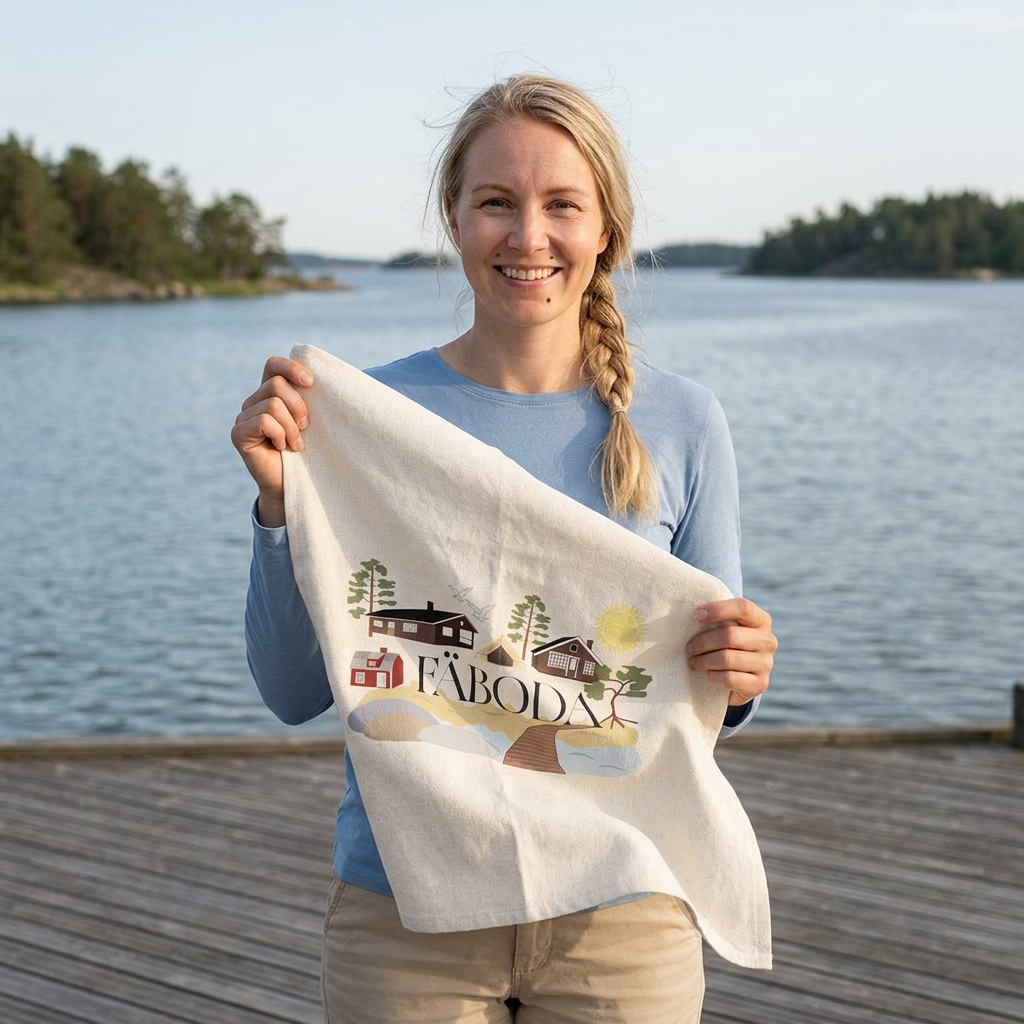 Fäboda kökshandduk