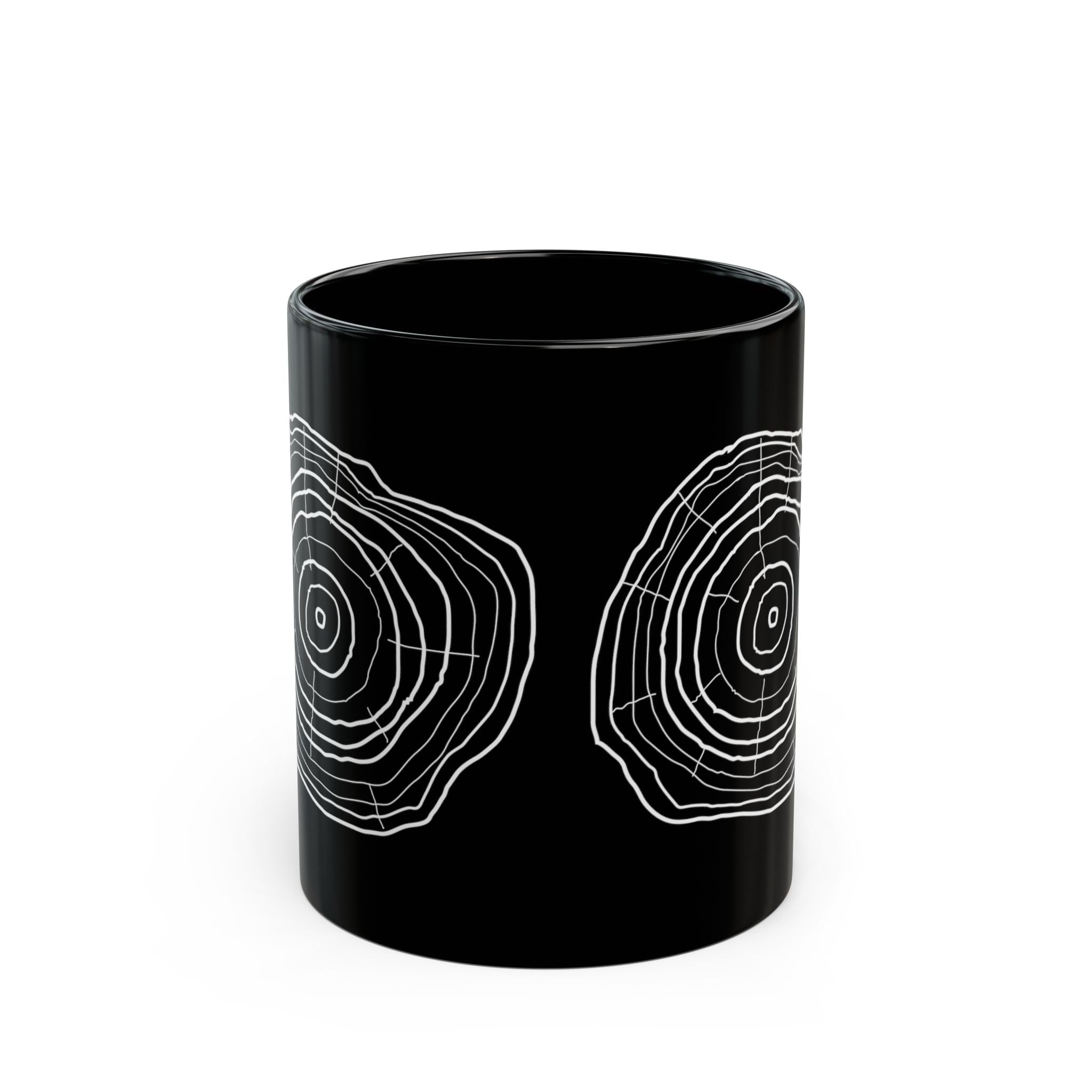 Trädringar Mugg (svart)