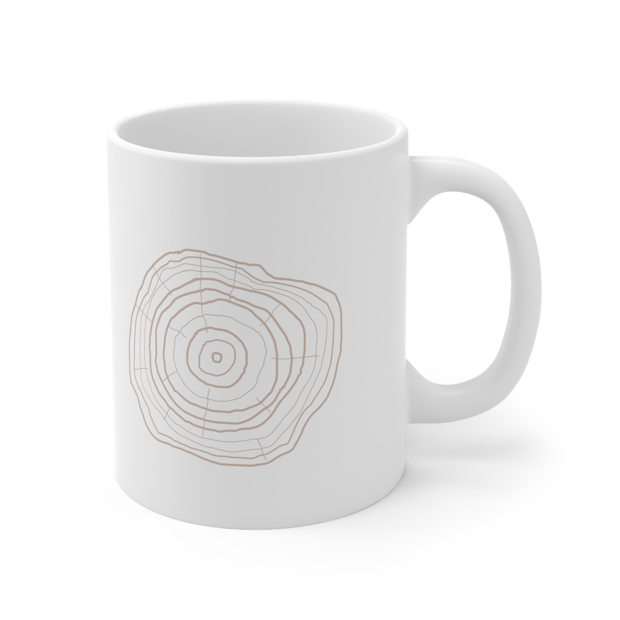 Trädringar Mugg (vit)