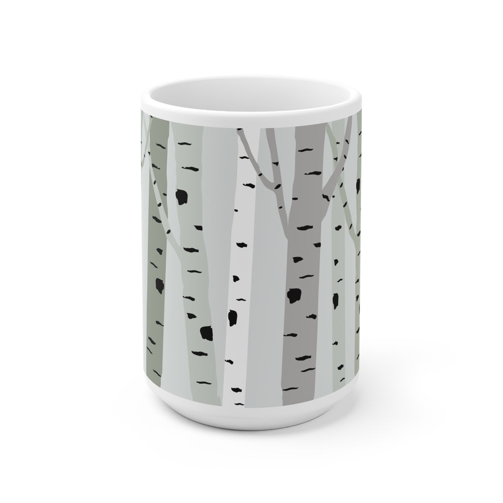 Björkträd mugg (mjukgrön)